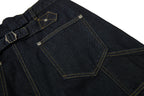 Yiaknis Wide-Leg Cropped Denim Trousers, Button Fly, Black – photo 10