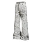Yiaknis Flared Trousers with Washed Finish, Black and Light Grey – photo 10