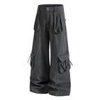 Yiaknis Cargo Trousers, Drawstring Pockets, Khaki and Dark Grey – photo 10