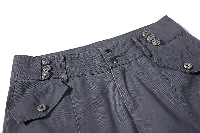 Yiaknis Grey and Brown Wide-Leg Cargo Trousers – photo 10
