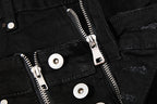Yiaknis Black Flared Jeans with Zip Pocket and Studs – photo 10