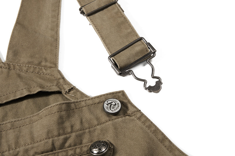 Yiaknis Cargo Overalls, Side Pockets, Khaki and Army Green