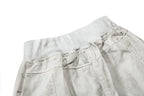 Yiaknis Wide-Leg Cropped Denim Trousers, Mesh Panels, Grey and White – photo 10