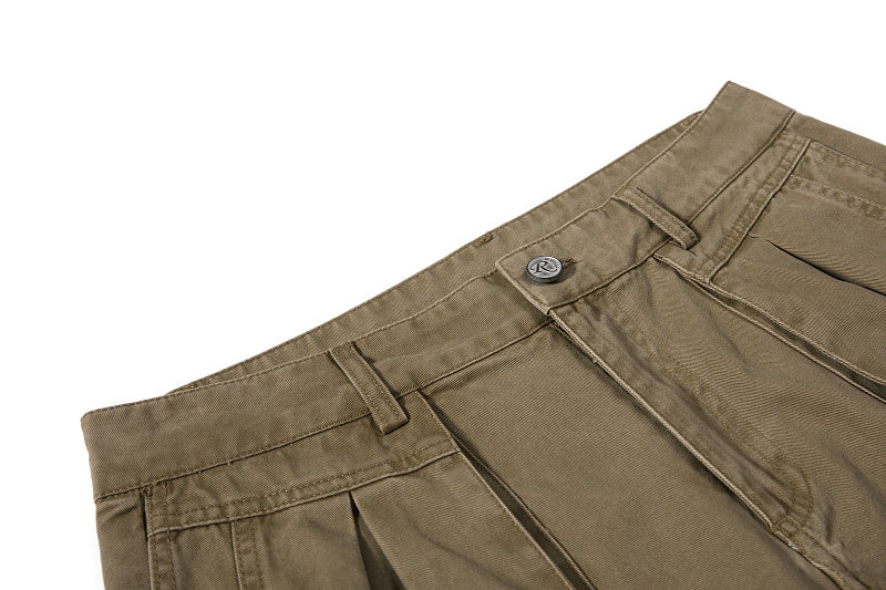 Yiaknis Cargo Trousers, Drawstring Pockets, Khaki and Dark Grey – photo 11