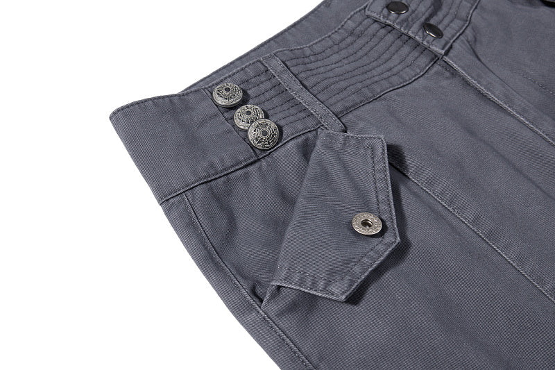 Yiaknis Grey and Brown Wide-Leg Cargo Trousers – photo 11