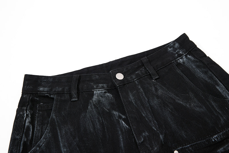 Yiaknis Flared Trousers with Washed Finish, Black and Light Grey – photo 11