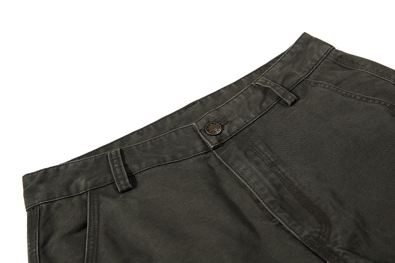 Yiaknis Wide-Leg Cargo Trousers, Pocket Straps, Dark Green and Khaki – photo 11