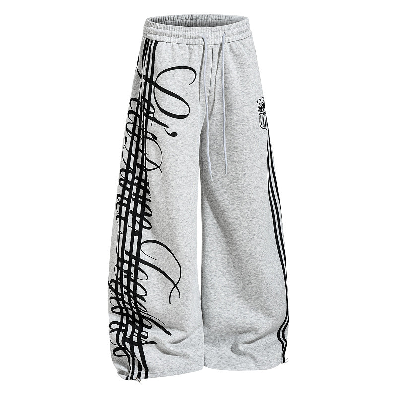 Yiaknis Zip-Up Hoodie and Sweatpants Set, 23 Print, Light Grey and Black