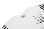 Yiaknis T-Shirt, Rhinestone Script Print, White and Black – photo 11