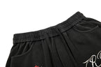Yiaknis Wide-Leg Trousers with Crest Embroidery, Black and Red – photo 11