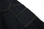 Yiaknis Wide-Leg Cropped Denim Trousers, Button Fly, Black – photo 11