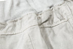 Yiaknis Wide-Leg Cropped Denim Trousers, Mesh Panels, Grey and White – photo 11