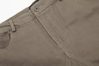 Yiaknis Wide-Leg Trousers with Button Fly and Side Pockets, Khaki and Black – photo 11