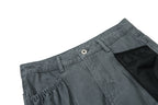 Yiaknis Wide-Leg Cargo Trousers with Mesh Pocket, Dark Grey and Blue – photo 11
