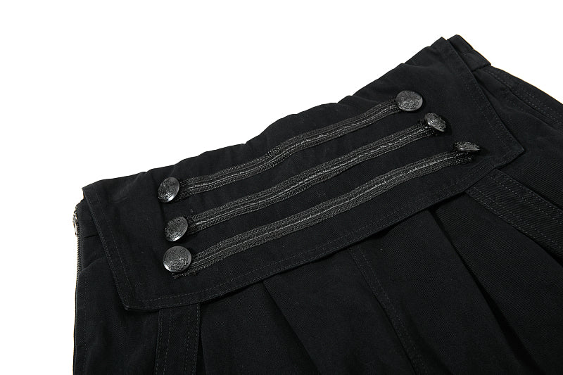 Yiaknis Wide-Leg Cropped Cargo Trousers, Zip Waistband, Black and Off White – photo 11