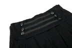 Yiaknis Wide-Leg Cropped Cargo Trousers, Zip Waistband, Black and Off White – photo 11