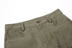 Yiaknis Wide-Leg Trousers with Button Fly and Flap Pockets, Khaki and Black – photo 11