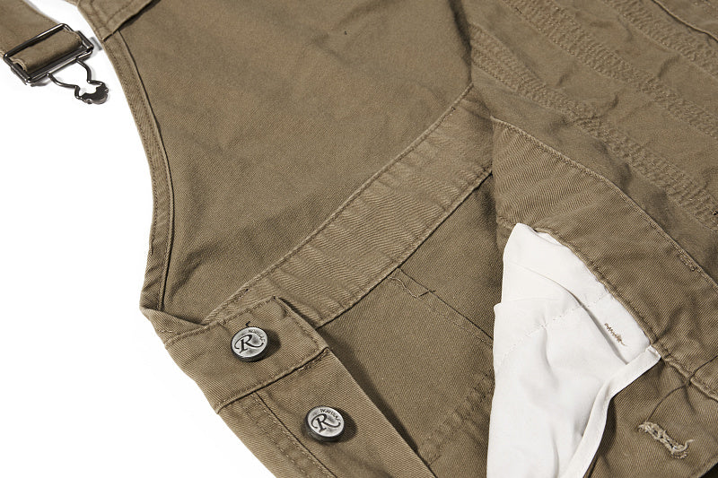 Yiaknis Cargo Overalls, Side Pockets, Khaki and Army Green