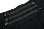 Yiaknis Wide-Leg Cropped Cargo Trousers, Zip Waistband, Black and Off White – photo 12