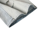Yiaknis Light Blue Wide-Leg Denim Cargo Capri Pants – photo 12