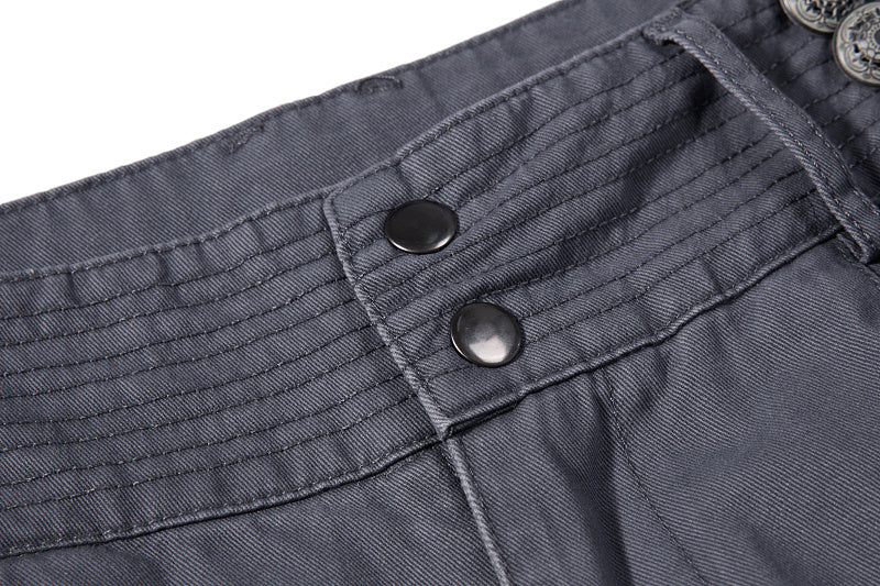 Yiaknis Grey and Brown Wide-Leg Cargo Trousers – photo 12