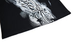 Yiaknis T-Shirt with Large Diagonal Calligraphy Print, White and Black – photo 12