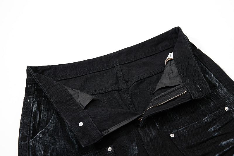 Yiaknis Flared Trousers with Washed Finish, Black and Light Grey – photo 12