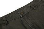 Yiaknis Wide-Leg Cargo Trousers, Pocket Straps, Dark Green and Khaki – photo 12