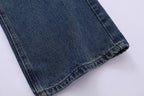 Yiaknis Wide-Leg Washed Denim Overalls, Front and Back Pockets, Blue – photo 12