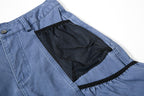 Yiaknis Wide-Leg Cropped Cargo Trousers, Mesh Panel, Blue and Grey – photo 12