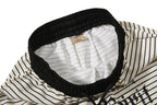 Yiaknis Striped Wide-Leg Trousers, Letter Print, Black and White Stripes – photo 12