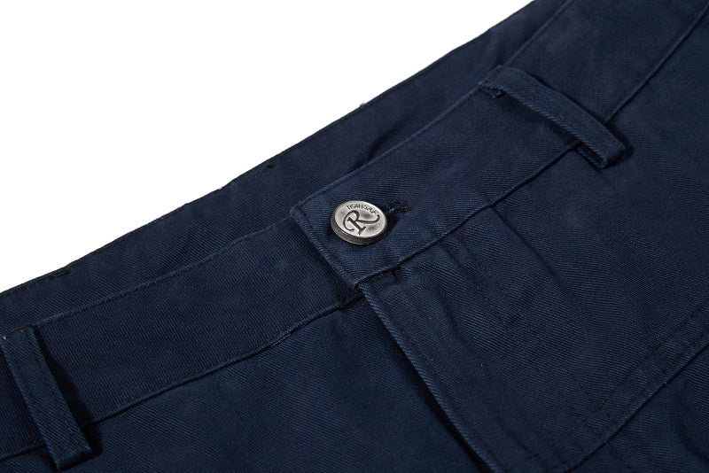 Yiaknis Wide-Leg Trousers with Diagonal Leg Seams, Navy and Dark Grey – photo 12