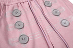 Yiaknis Wide-Leg Sweatpants with Button and Line Print, Pink and Blue – photo 12