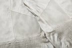 Yiaknis Wide-Leg Cropped Denim Trousers, Mesh Panels, Grey and White – photo 13