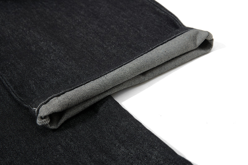 Yiaknis Black Denim Overalls with Toggle Fastening - Black Denim