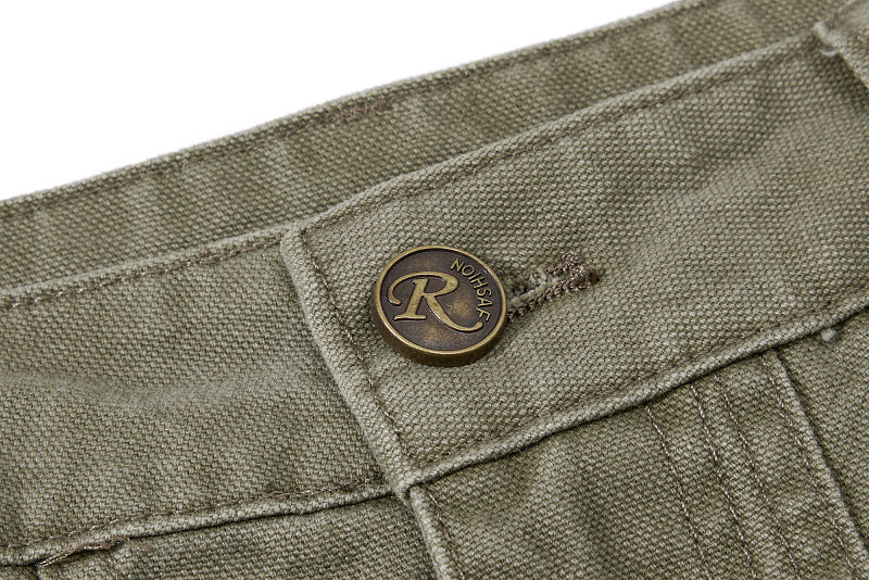 Yiaknis Wide-Leg Trousers with Button Fly and Flap Pockets, Khaki and Black – photo 13