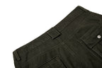 Yiaknis Wide-Leg Cargo Trousers, Snap Pockets, Dark Green and Black – photo 13