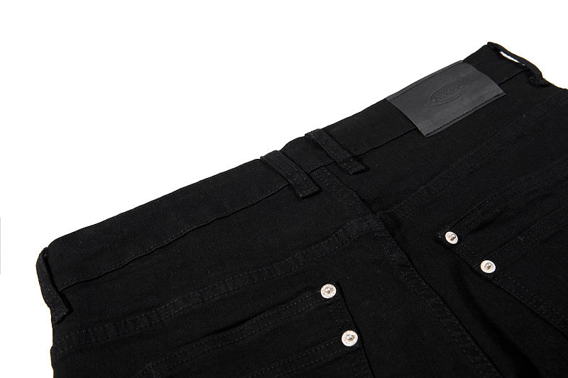 Yiaknis Flared Trousers with Star Studs on Fly Placket, Black – photo 13