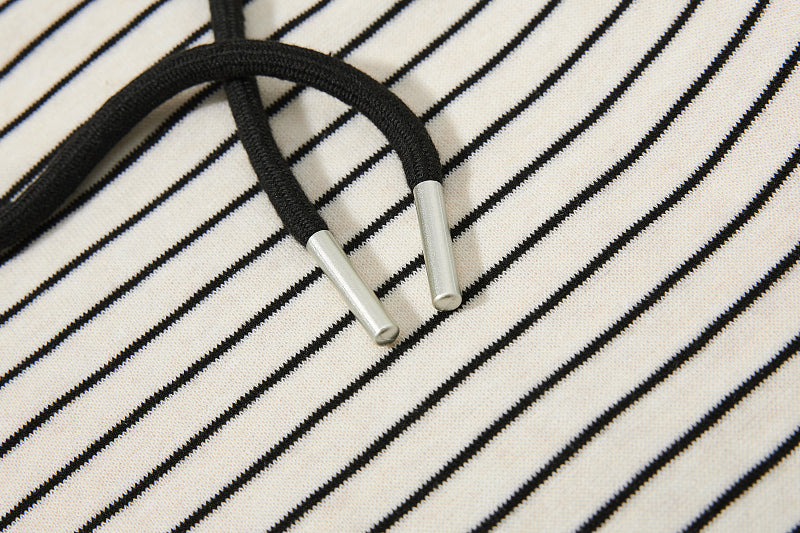 Yiaknis Striped Wide-Leg Trousers, Letter Print, Black and White Stripes – photo 13