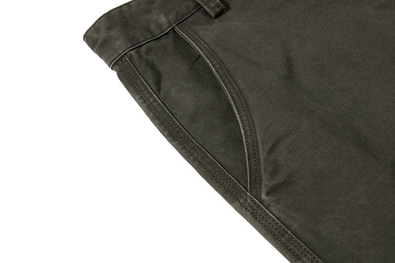 Yiaknis Wide-Leg Cargo Trousers, Pocket Straps, Dark Green and Khaki – photo 13