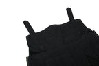 Yiaknis Wide-Leg Cropped Cargo Trousers, Zip Waistband, Black and Off White – photo 14