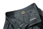Yiaknis Wide-Leg Cargo Trousers with Mesh Pocket, Dark Grey and Blue – photo 14