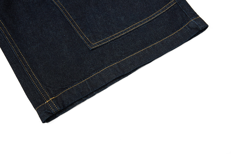 Yiaknis Wide-Leg Cropped Denim Trousers, Button Fly, Black – photo 14