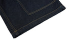 Yiaknis Wide-Leg Cropped Denim Trousers, Button Fly, Black – photo 14