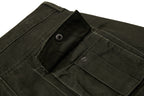 Yiaknis Wide-Leg Cargo Trousers, Snap Pockets, Dark Green and Black – photo 14