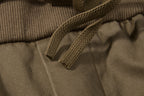 Yiaknis Baggy Wide-Leg Trousers, Drawstring Waist, Khaki and Dark Grey – photo 14