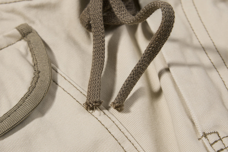 Yiaknis Flared Trousers, Drawstring Waist, Beige and Navy – photo 14