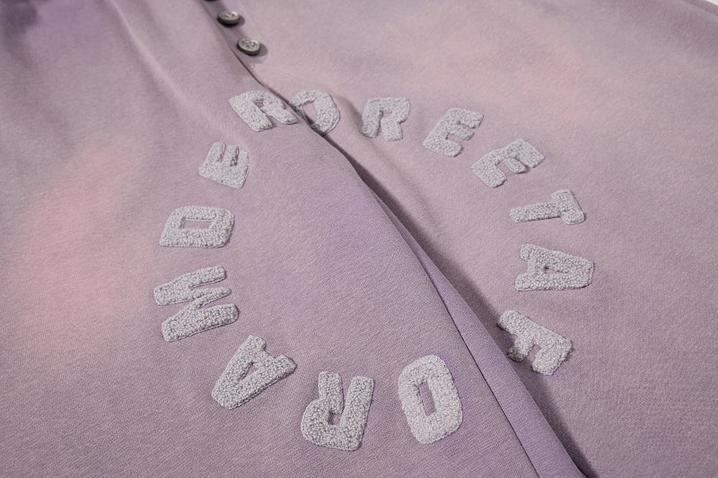 Yiaknis Wide-Leg Sweatpants, Letter Print, Light Purple and Black