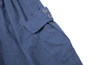 Yiaknis Cropped Cargo Trousers, Drawstring Hems, Blue and Black – photo 14