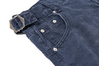 Yiaknis Wide-Leg Cropped Denim Trousers, Button Fly, Blue and Khaki – photo 14